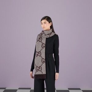 Gucci GG cashmere jacquard scarf